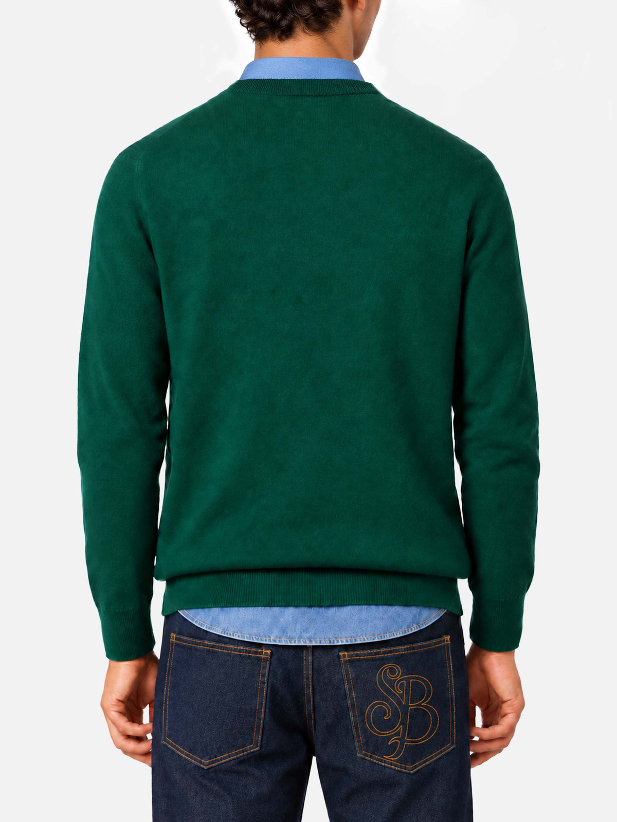 Dark green Heron sweater with Snoopy Free shipping jacquard | Special edition