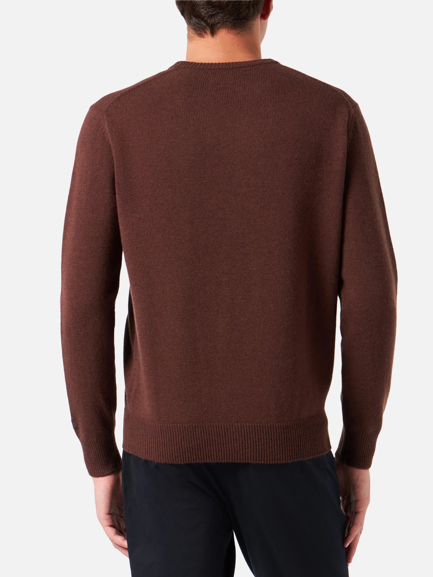 Herrenpullover mit Rundhalsausschnitt und Sei Come la mia Moto-Stickerei