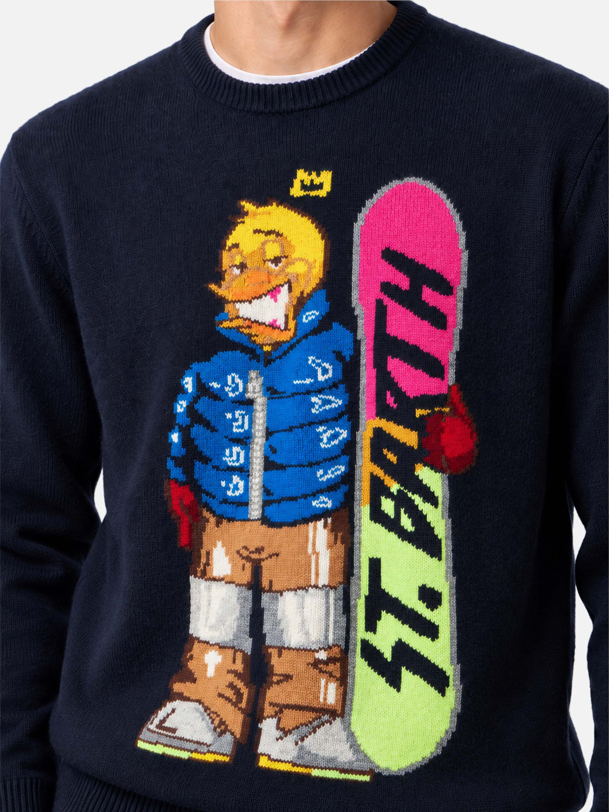 Heron Blue Crypto Ducky Snowboard-Pullover | Special Edition 