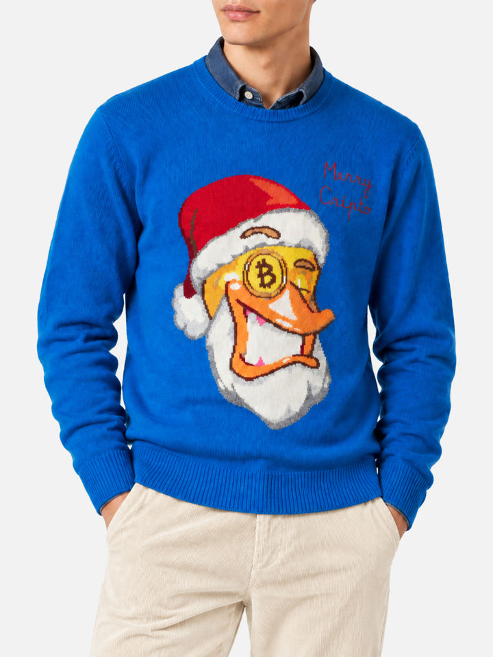 Suéter de cuello redondo Heron con jacquard Crypto Ducky | CRYPTO PUPPETS SPECIAL EDITION 
