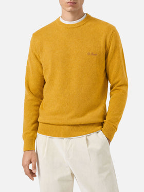 Maglione Regent in lambswool giallo ocra