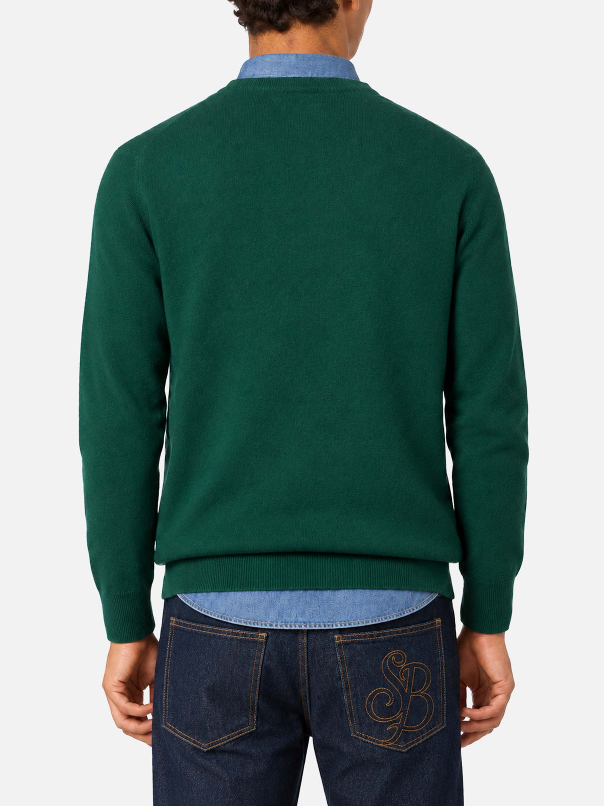 Dark green Heron sweater with Vacanze di Natale logo jacquard | Special edition