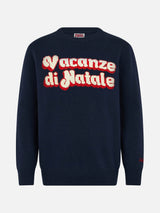 Maglione da uomo blu Heron con jacquard Vacanze di Natale | VACANZE DI NATALE EDIZIONE SPECIALE 