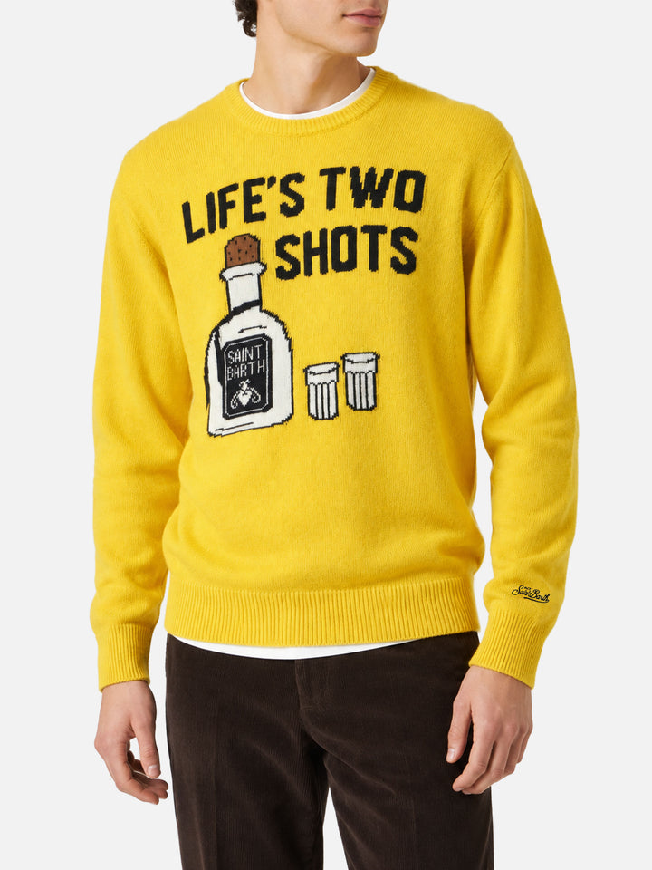 Maglione girocollo Heron con jacquard Life's two shots