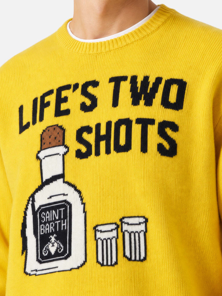 Maglione girocollo Heron con jacquard Life's two shots