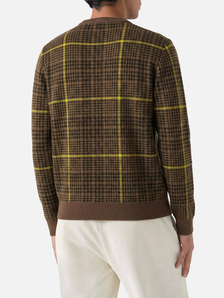 Heron P Prince of Wales Snoopy jacquard sweater | SNOOPY – PEANUTS™ SPECIAL EDITION