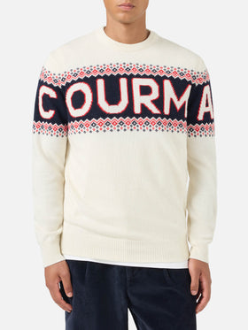 Maglione girocollo Heron con jacquard Courma