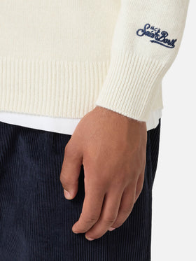 Maglione girocollo Heron con jacquard Courma