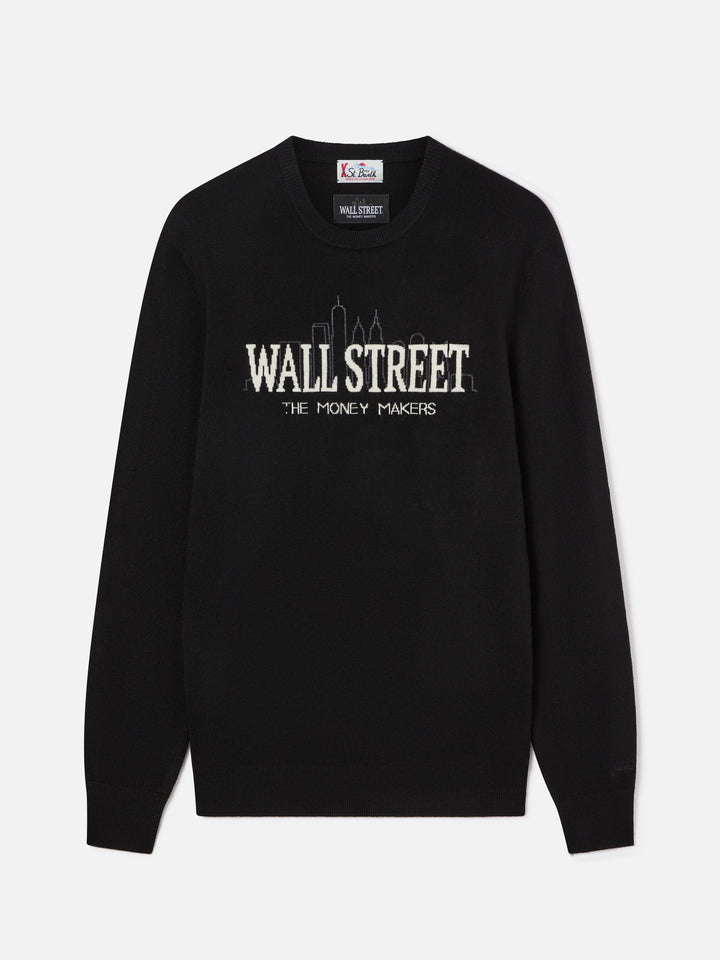 Girocollo nero Heron Light con intarsio Wall Street | Special edition