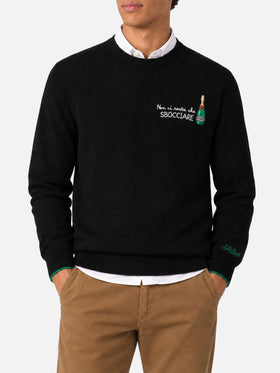 Maglione girocollo Heron con ricamo Non ci resta che sbocciare