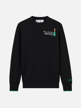 Maglione girocollo Heron con ricamo Non ci resta che sbocciare
