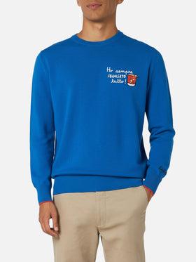 Crewneck sweater Heron with Ho sempre sbagliato tutto embroidery