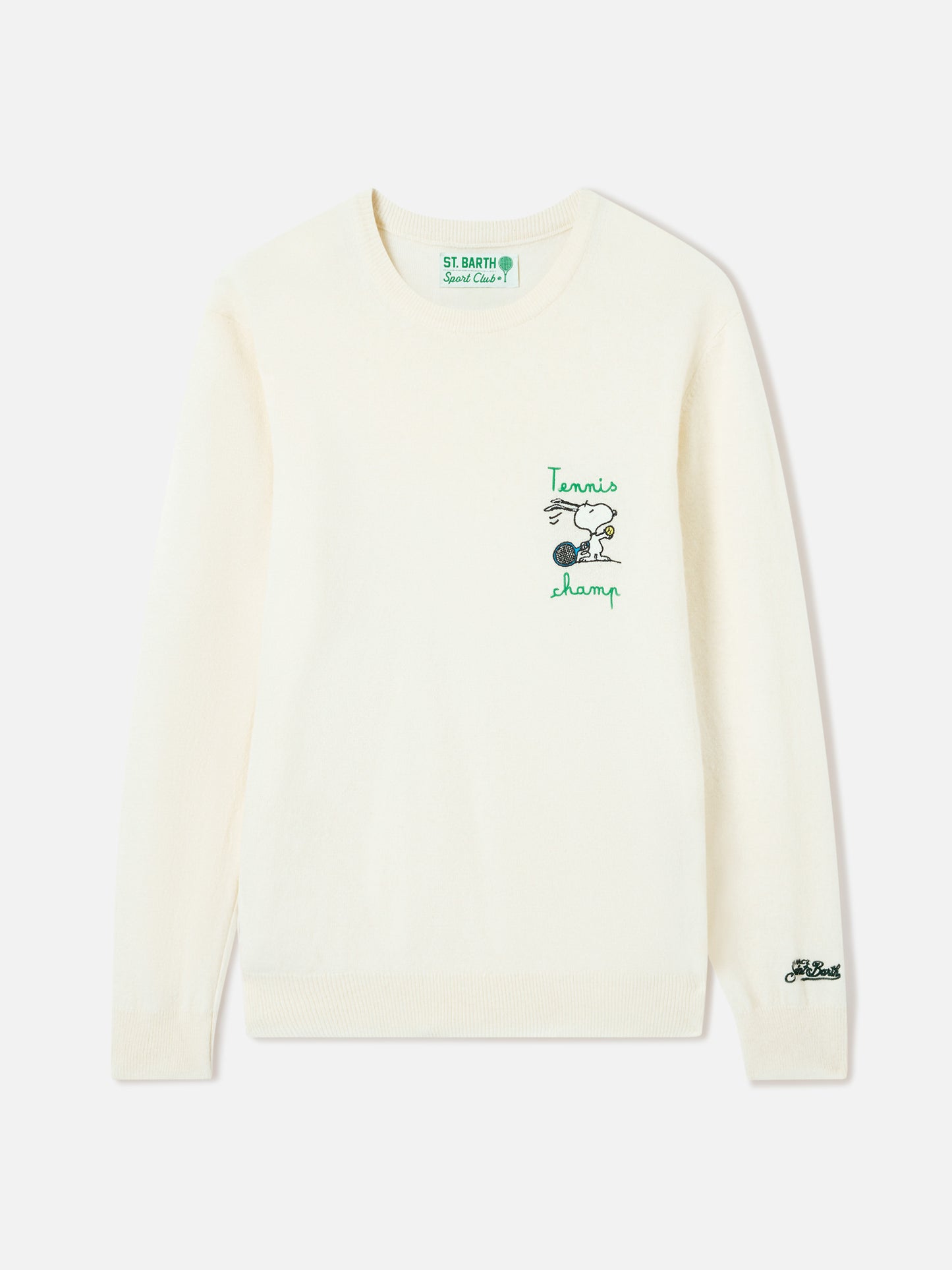 Pull ras-du-cou Heron avec broderie Snoopy tennis champ | SNOOPY PEANUTS SPECIAL EDITION 