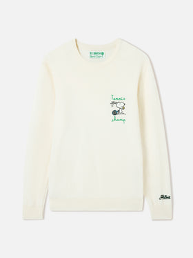 Pull ras-du-cou Heron avec broderie Snoopy tennis champ | SNOOPY PEANUTS SPECIAL EDITION 