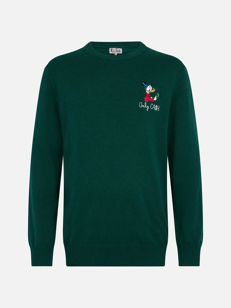 Man green sweater Heron with Scrooge only cash embroidery | DISNEY SPECIAL EDITION