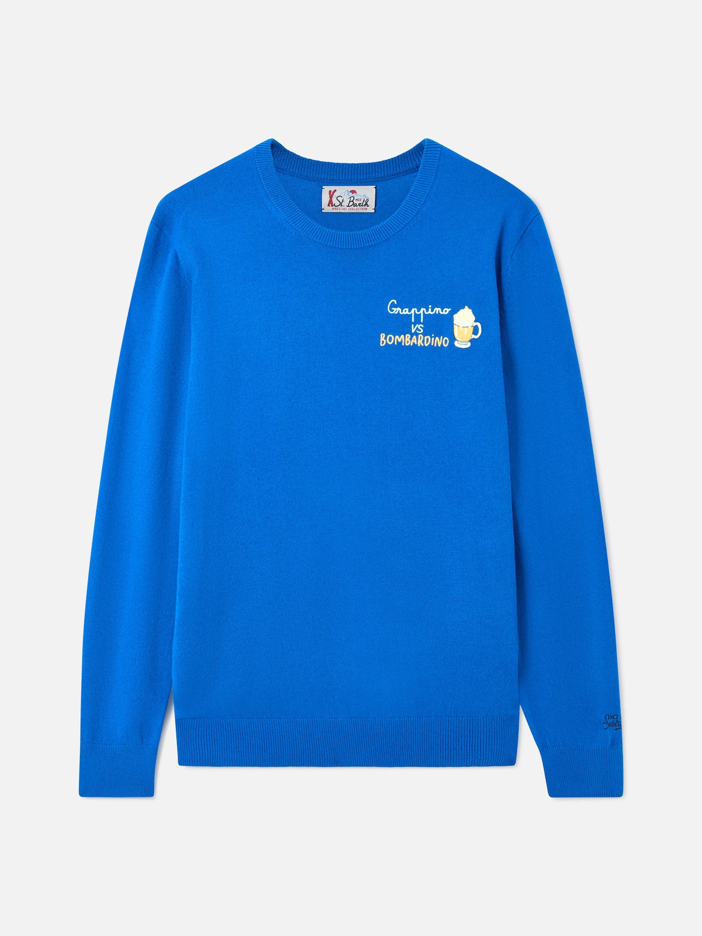 Pull col rond Heron avec broderie Grappino vs Bombardino 
