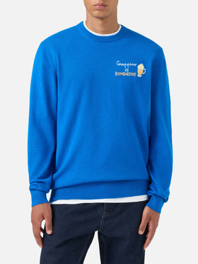 Crewneck-Pullover Heron mit Grappino vs Bombardino-Stickerei 
