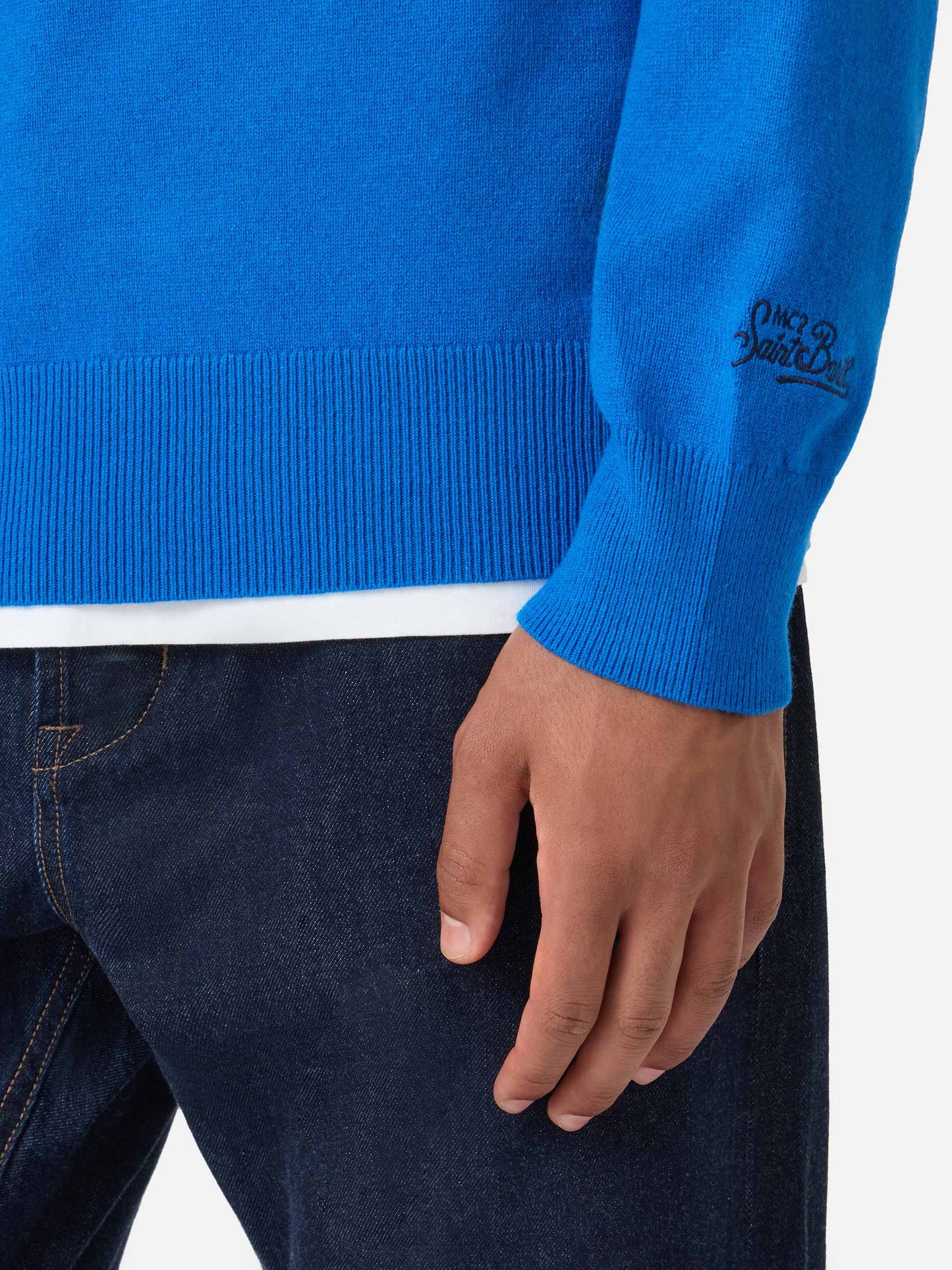 Crewneck-Pullover Heron mit Grappino vs Bombardino-Stickerei 