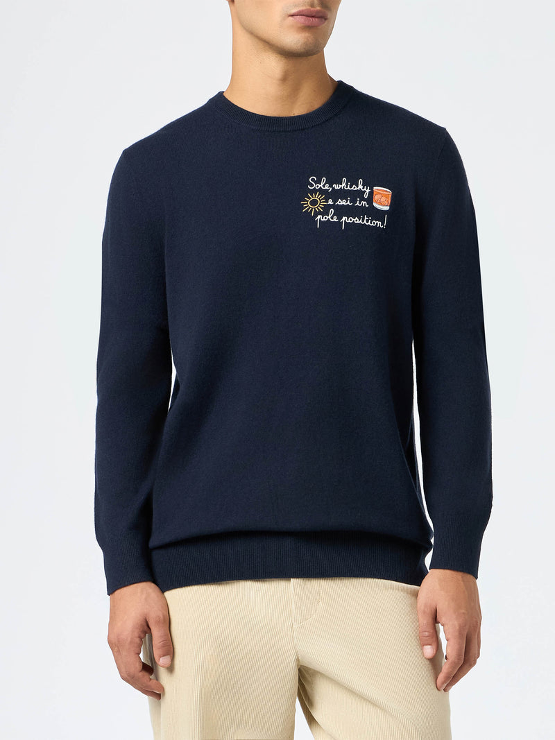 Man sweater Heron Light with Sole, Whisky...  embroidery | VACANZE DI NATALE SPECIAL EDITION