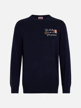 Man sweater Heron Light with Sole, Whisky...  embroidery | VACANZE DI NATALE SPECIAL EDITION