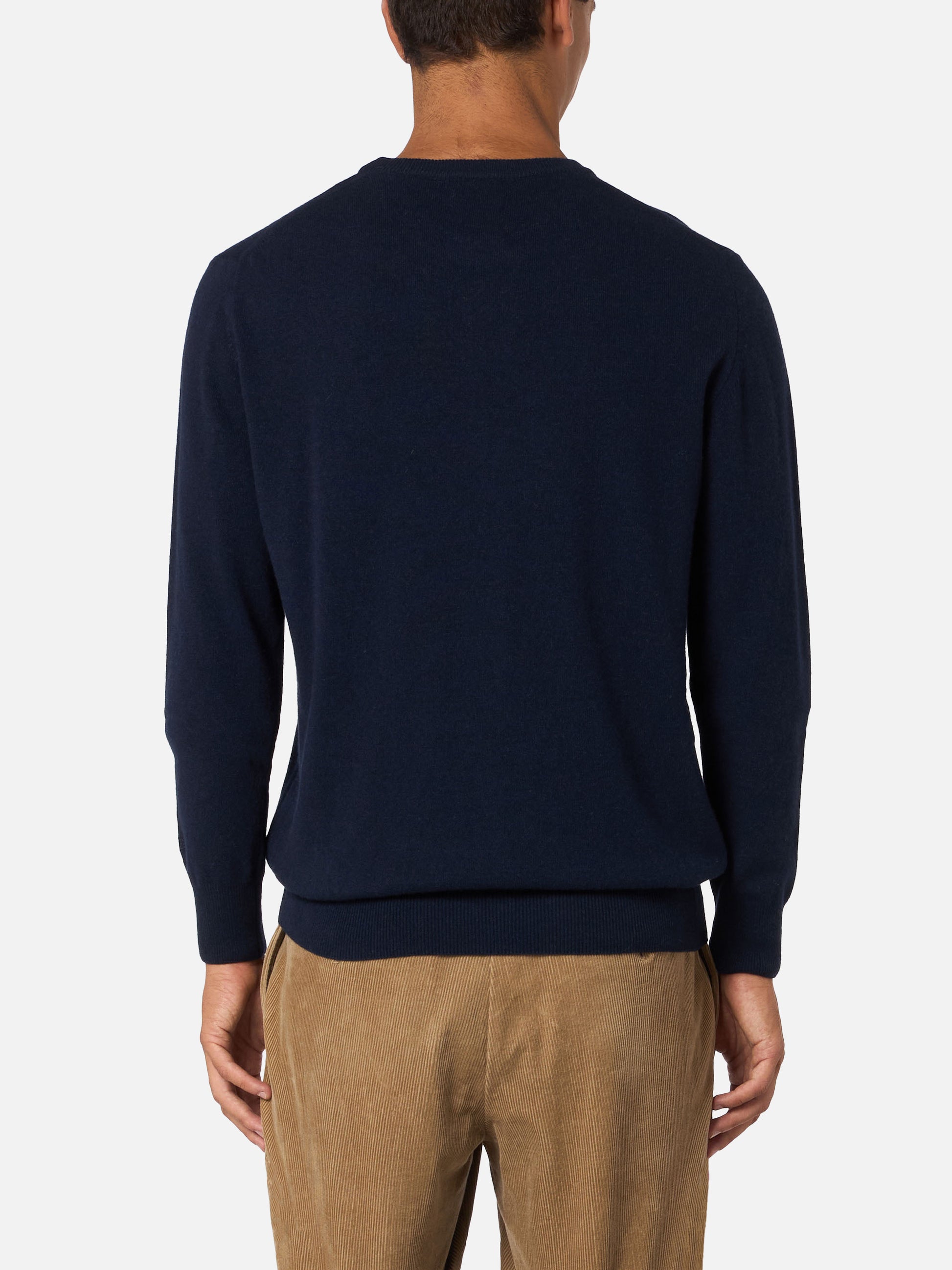 Man blue sweater Heron Light with Non sono bello, piaccio! embroidery| VACANZE DI NATALE SPECIAL EDITION - MC2 Saint Barth