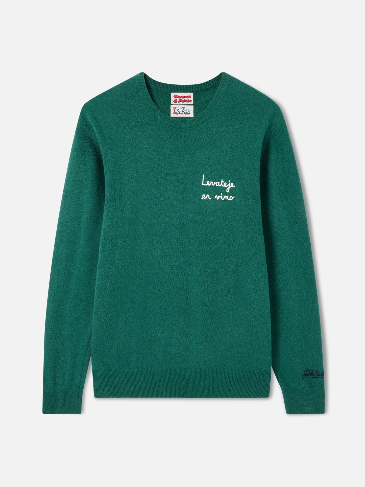 Sweatshirt col rond Heron Light avec broderie Levateje er vino | VACANZE DI NATALE SPECIAL EDITION 