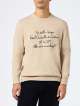 Man sweater Heron Light with Via della Spiga... embroidery | VACANZE DI NATALE SPECIAL EDITION