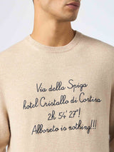 Man sweater Heron Light with Via della Spiga... embroidery | VACANZE DI NATALE SPECIAL EDITION