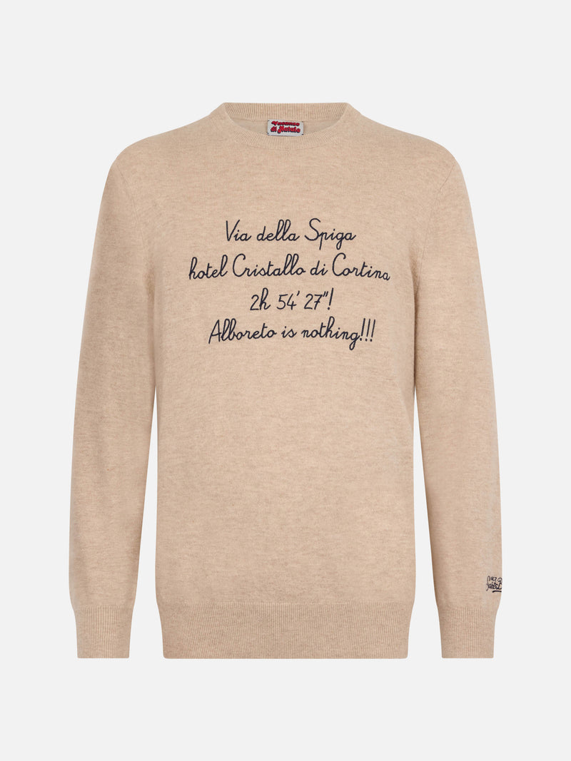 Man sweater Heron Light with Via della Spiga... embroidery | VACANZE DI NATALE SPECIAL EDITION