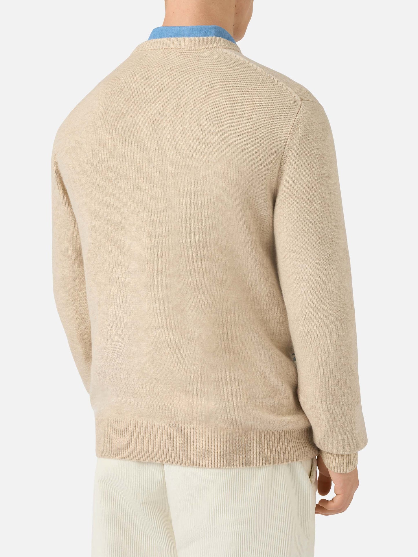 Heron-Pullover mit Courma-Postkarten-Jacquard