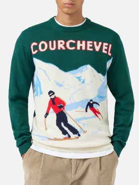Rundhalspullover Heron mit Courchevel-Postkarten-Jacquard 