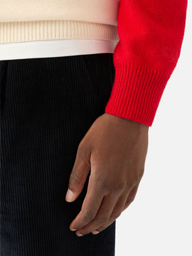 Pull col rond Red Heron en maille avec intarsia Merry Christmas | Special edition 