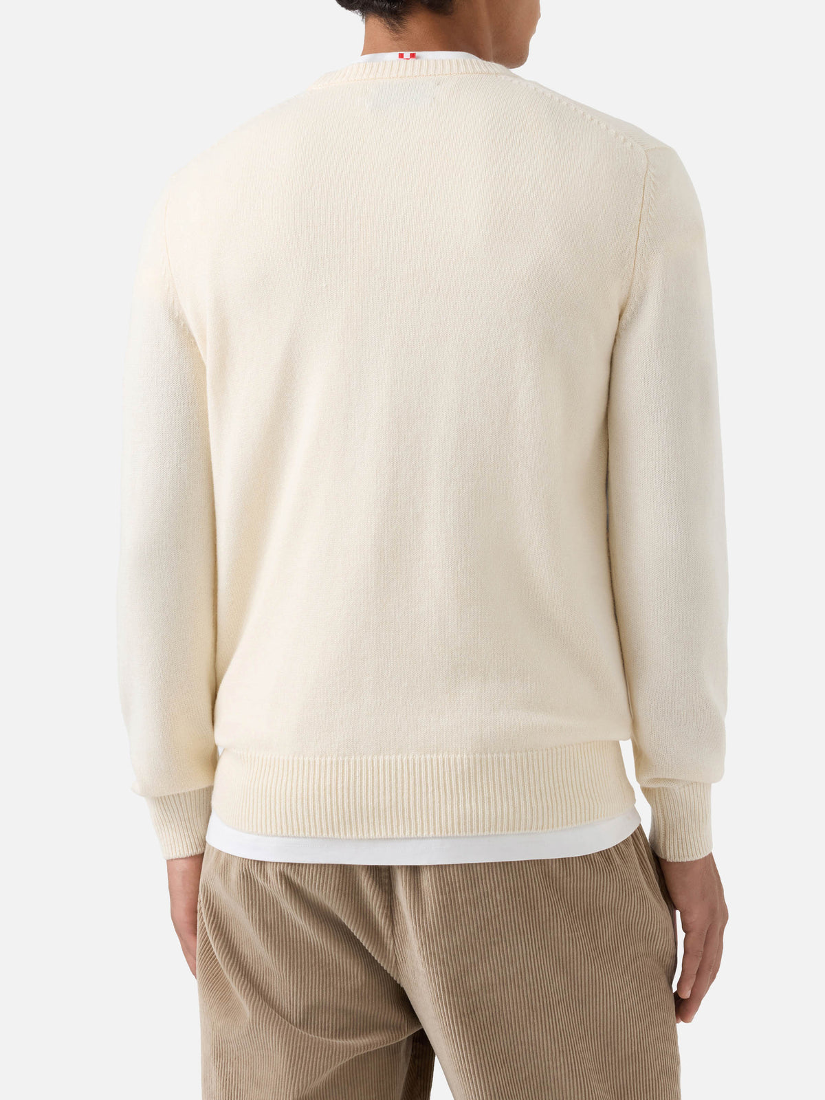 Jersey de punto con cuello redondo Grey Heron con intarsia St. Moritz | Special edition 