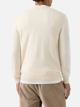 Jersey de punto con cuello redondo Grey Heron con intarsia St. Moritz | Special edition 
