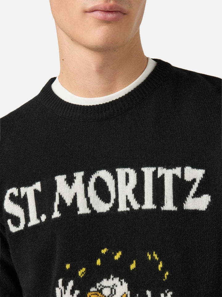 Girocollo Heron nero con jacquard Zio Paperone St. Moritz | DISNEY SPECIAL EDITION
