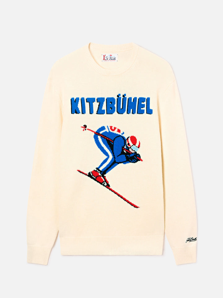 Pull ras-du-cou Grey Heron avec intarsia Kitzbüchel 