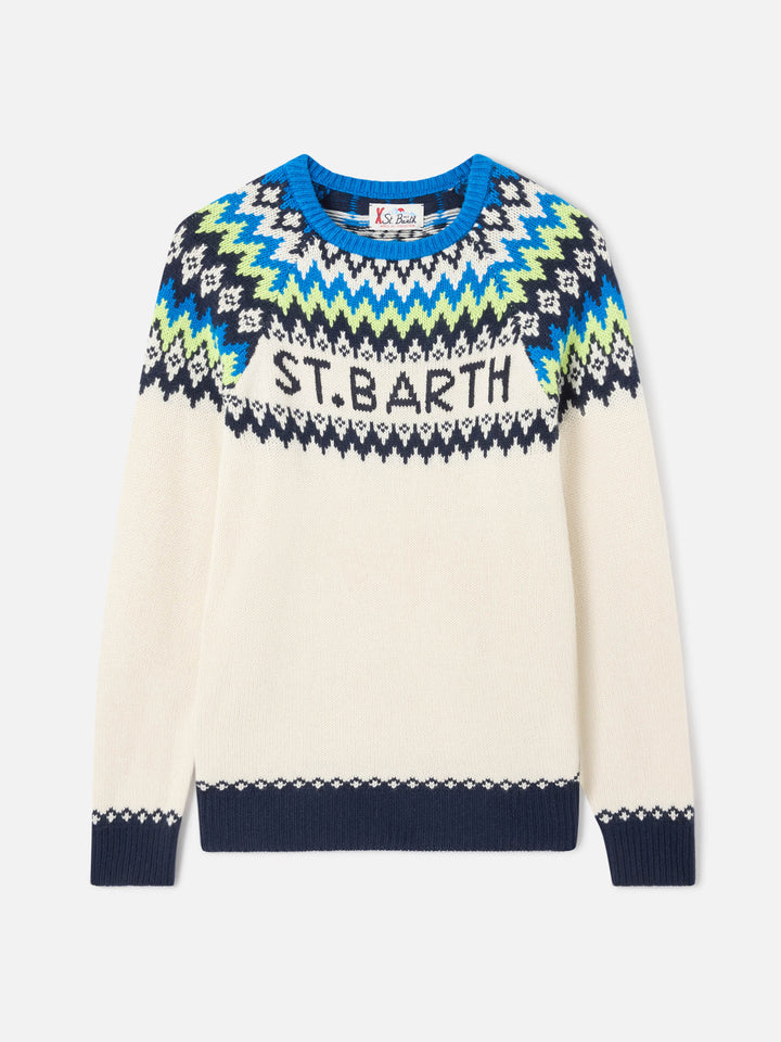 Pull ras-du-cou Heron avec jacquard Fair Isle 