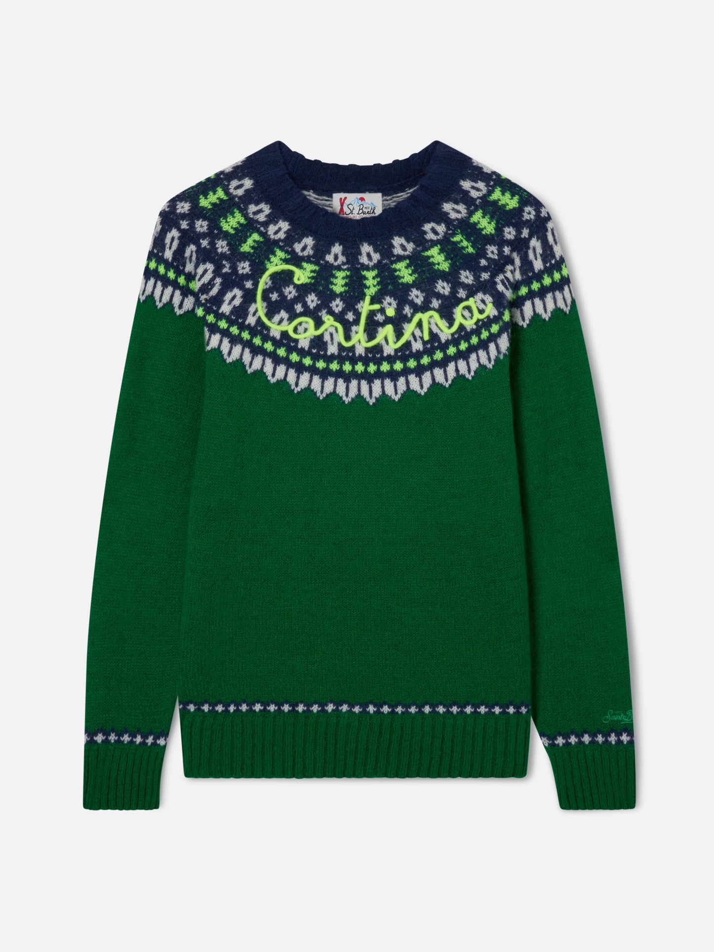 Pull col rond Heron avec jacquard fair-isle 