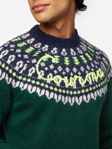 Maglione in alpaca Heron Nordic Soft con jacquard fair isle e ricamo Courma