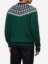 Maglione in alpaca Heron Nordic Soft con jacquard fair isle e ricamo Courma