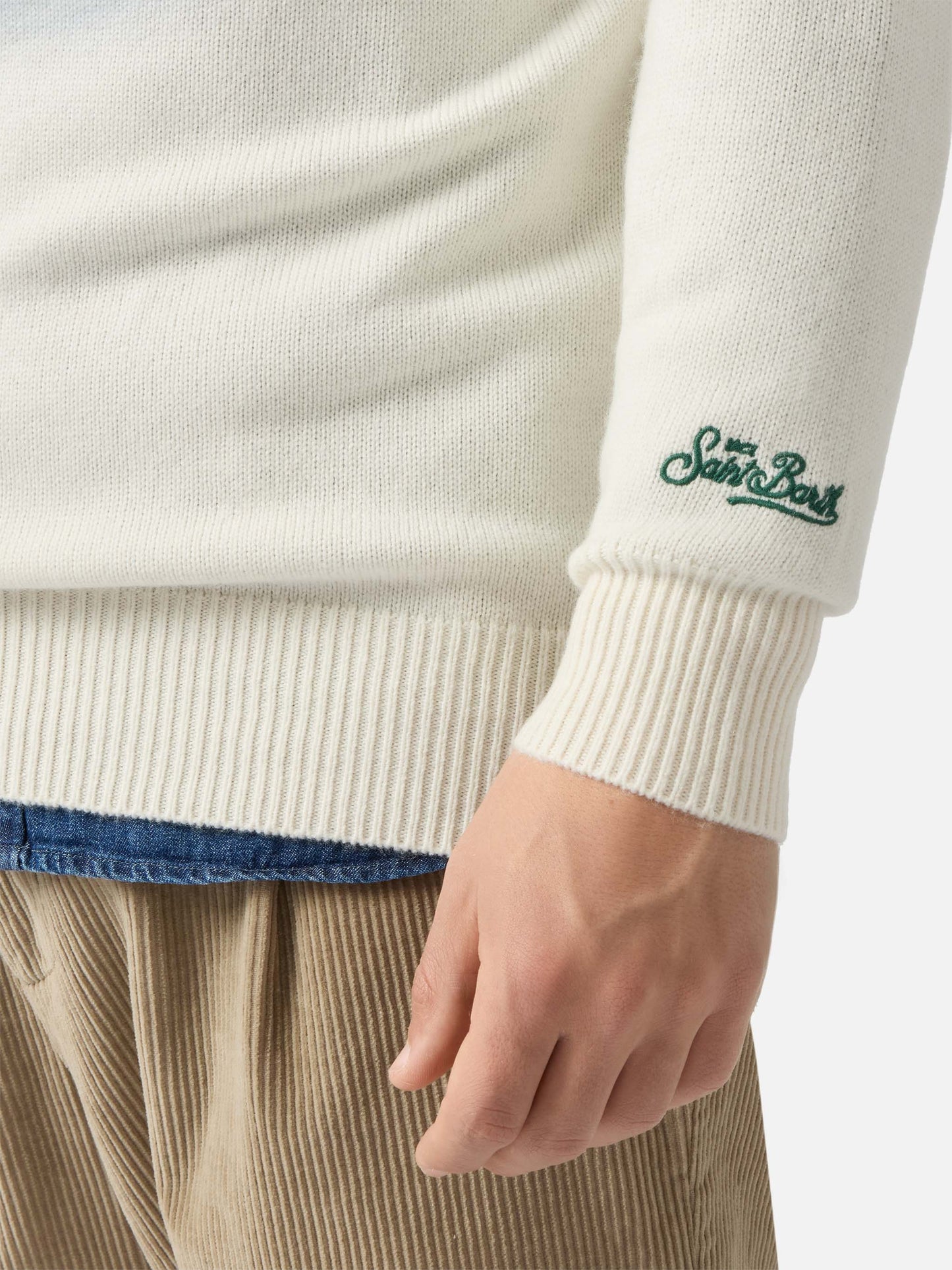 Maglione Heron Print con stampa Campiglio Road