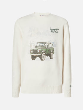 Maglione Heron Print con stampa Campiglio Road