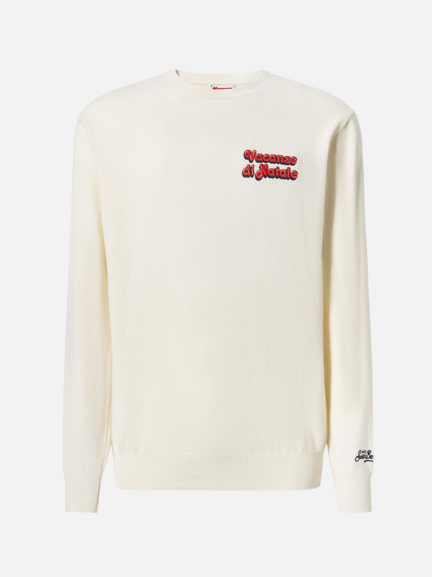 Crewneck Heron Light with Vacanze di Natale embroidery | VACANZE DI NATALE SPECIAL EDITION