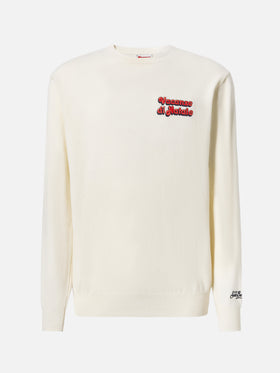 Crewneck Heron Light with Vacanze di Natale embroidery | VACANZE DI NATALE SPECIAL EDITION