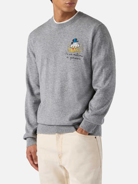 Crewneck sweater Heron Light with Uncle Scrooge embroidery | DISNEY SPECIAL EDITION