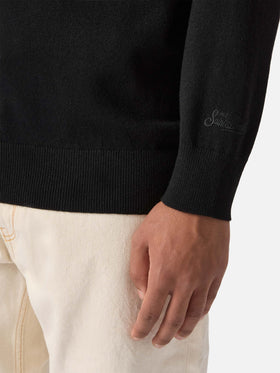 Rundhalspullover Heron Light mit goldener Power-Stickerei