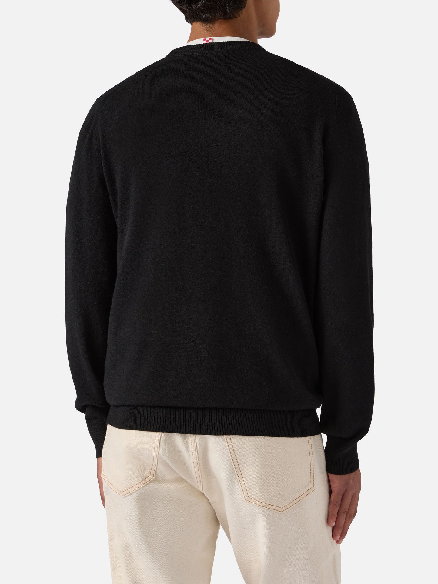 Rundhalspullover Heron Light mit goldener Power-Stickerei