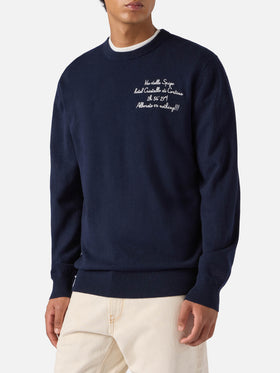 Crewneck Heron Light with Via della Spiga… Alboreto is nothing! embroidery | VACANZE DI NATALE SPECIAL EDITION