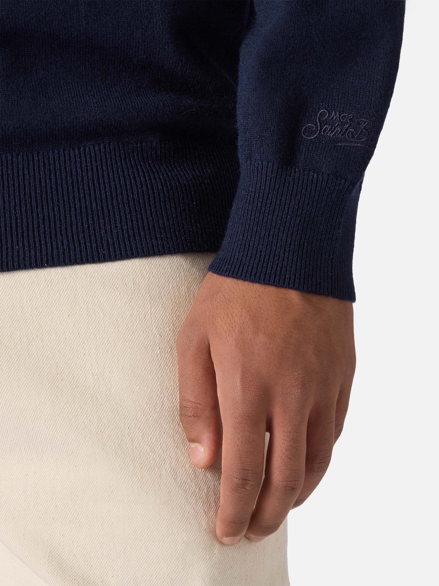 Crewneck Heron Light with Via della Spiga… Alboreto is nothing! embroidery | VACANZE DI NATALE SPECIAL EDITION