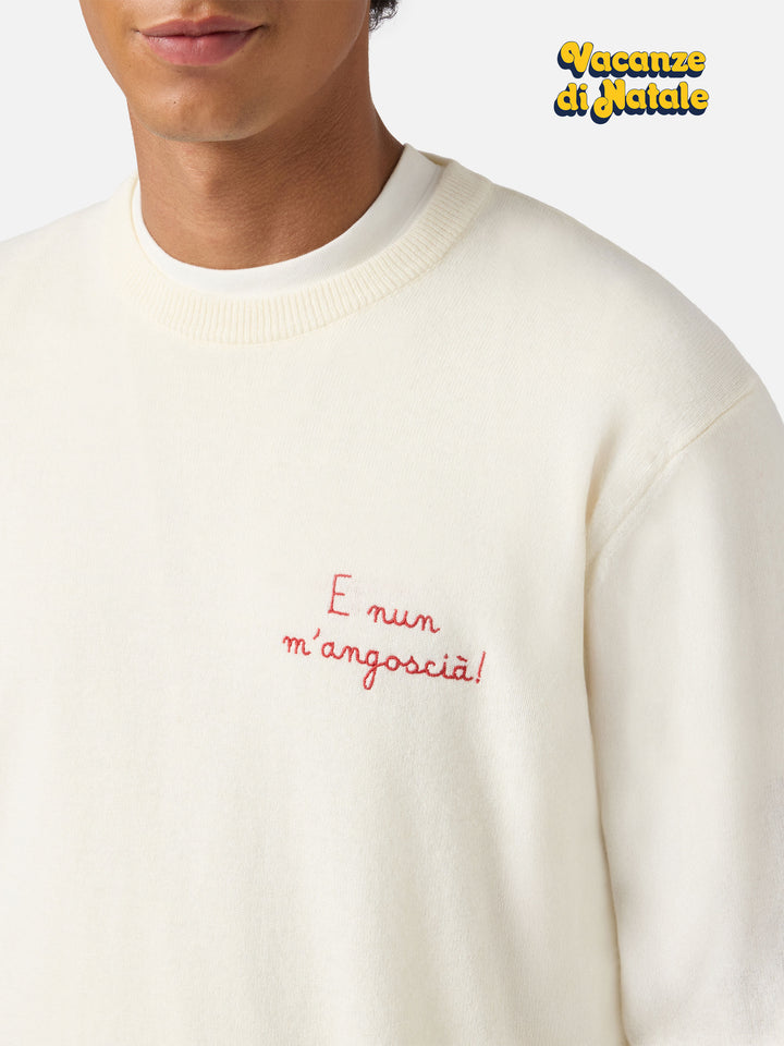 Girocollo Heron Light con ricamo E nun m'angoscià | VACANZE DI NATALE SPECIAL EDITION